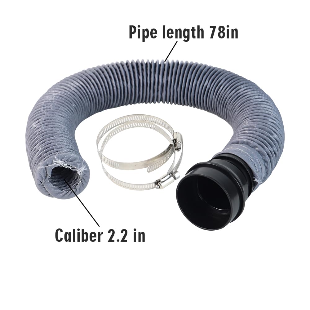 FumeClear fume extractor retractable heat resistant hose, 78 inches long. (50mm Diameter) Suitable for laser engraving machine enclosures with FUMECLEAR