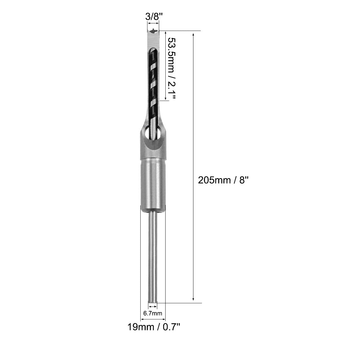 uxcell Square Hole Drill Bit, 3/8" High-Carbon Steel Hollow Chisel Mortise Power Tool for Woodworking 2 Pcs uxcell