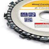 BlueNatHxRPR 4.5"/115mm Chainsaw Grinder Wheel Grinder Wood Carving Disc Wood Carving Disc 7/8" Arbor 13 Teeth 2 Pack BlueNatHxRPR