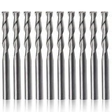 HQMaster CNC Router Bits 1/8" Shank CNC Bit End Mill Flat Nose Carbide Endmill Two Flute Spiral Upcut Milling Cutter Tool Set for Wood PVC MDF HQMaster