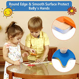 QODOFLR First Shapes Knob Chunky Wooden Peg for Baby，Geometric Shape Sorting Toy, Montessori Educational Learning Peg Puzzle，Great Preschool Puzzles QODOFLR