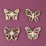BESPORTBLE 100PCS Unfinished Wood Crafts Butterfly Wood Crafts Wood Butterfly Embellishment Unfinished Wood Butterfly Rustic Decor Wooden BESPORTBLE