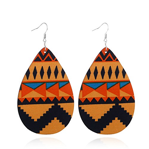 30PCS Unfinished Wood Teardrop Earring Blanks Pendant Laser Cut Wood Shapes (Natural, 2 1/2", 1 1/2", 1 3/16") NUORUI