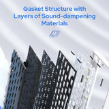 EPOMAKER x LEOBOG Hi75 Aluminum Alloy Wired Gaming Keyboard Barebones Kit, 75% Gasket-Mounted RGB Creamy Keyboard, Hot-swap Custom Mechanical EPOMAKER