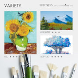 ARTIFY Oil Paint Brushes Set, Acrylic Paint Brushes with Long and Heavy Handle, 15 Pcs Professional Natural Chungking Bristle Paintbrush Set, for Oil ARTIFY art supplies