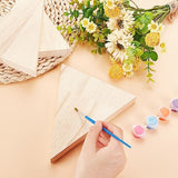 OLYCRAFT 3Pcs Unfinished Wooden Triangle Shaped Blocks Triangle Wooden Tray Plates Blank Wooden Cutouts Unpainted Wood Triangle Slices for Home OLYCRAFT