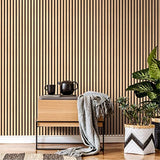 SLATPANEL Two Acoustic Wood Wall Veneer Slat Panels - Natural Oak | 94.49” x 12.6” Each | Soundproof Paneling | Wall Panels for Interior Wall Decor Slatpanel