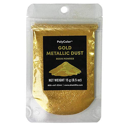 Stone Coat Countertops Gold Dust Metallic Powder (PolyColor) – Mica Powder for Epoxy Resin Kits, Casting Resin, Dyes, and Arts and Crafts! Color - WoodArtSupply