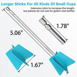 JANCHUN 6 Reusable Long Resin Mixer Paddles Fit for All Drill, Epoxy Mixer Attachment for Powerful Mixing, Multipurpose Paint Mixer Paint Stirrers JANCHUN