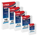 U.S. Art Supply Professional Quality Stretched Canvas, Multipack of 10 Medium Sizes, 2 Each 5x7, 8x10, 11x14, 12x16, 16x20 Inches - 12-Ounce Primed, U.S. Art Supply