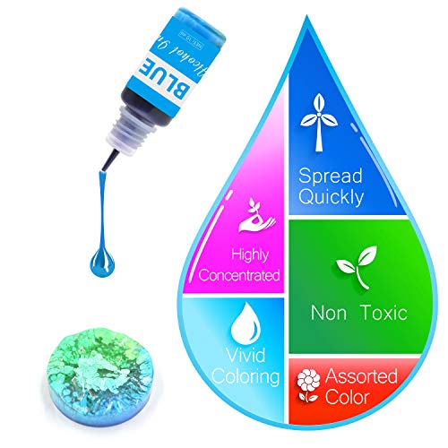 Alcohol Ink Set - 12 x 0.35oz Colors Alcohol Based Ink for Epoxy Resin Painting, Resin Petri Dish Making, Resin Art - Concentrated Alcohol Paint Limino