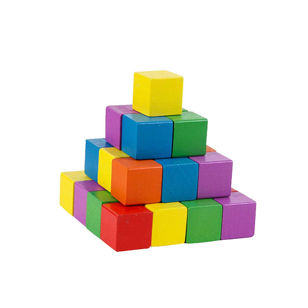 50pcs Blank Cubes unpainted Wood Blocks Wood Cube Unfinished Blocks Craft Cubes DIY Wood Blocks Wood Craft Block Square Blocks Unfinished Blank Child SUPVOX