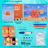 Crochetta Crochet Kit for Beginners, Amigurumi Crocheting Animals Kits w Step-by-Step Video Tutorials, Knitting Starter Pack for Adults and Kids, Crochetta