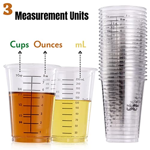 Mr. Pen- Disposable Measuring Cups for Resin, 8 oz, 20 Pack, Resin Mixing Cups, Plastic Measuring Cups for Resin, Epoxy Measuring Cups Disposable, - WoodArtSupply