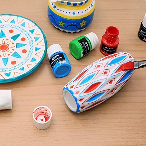MONT MARTE Ceramic Paint Set Signature 26 x 0.7 US fl.oz (20ml) Multicolor, Vibrant Ceramic Paint, Suitable for Porcelain, Glass, China, Acrylic MONT MARTE