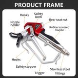 Airless Paint Spray Gun High Pressure 4000 PSI with Reversible 517 Nozzle Tip Guard Swivel Joint for Airless Paint Sprayers ZT-PRO ZHUITU