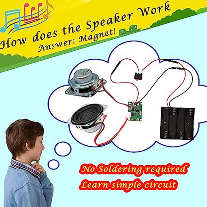 STEM Electronic Kits Science Experiment 3D Puzzles for Kids Ages 10+,Do-It-Yourself Bluetooth Speaker | Beginner's Starter Build Your Own Set Gifts