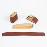 KVMORZE 3Pcs Wooden Sandpaper Block Set, Square Bevel Wedge Hand Sanding Block, Handmade Leather Edge Grinding Polishing Tool for DIY Leather Craft KVMORZE