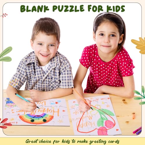  100 Piece Blank Puzzle with Puzzle Tray to Draw on