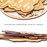 Woodums Goodbye Script Word Wood Sign Home Décor Wall Art for Gallery Wall - Unfinished 12" Wide x 5" Tall Woodums