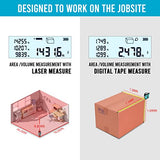 MiLESEEY DT20 Laser Tape Measure 3-in-1, 130FT Laser Distance Meter, 16FT Digital Tape Measure, Regular Tape Measure, Area Volume Measuring MiLESEEY