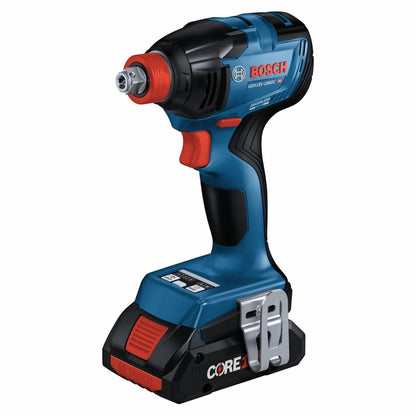 BOSCH GXL18V-227B25 18V 2-Tool Combo Kit with Connected-Ready Two-In-One 1/4 In. Bit/Socket Impact Driver/Wrench, 1/2 In. Hammer Drill/Driver and (2) - WoodArtSupply