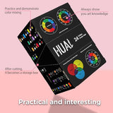 HUAL Premium Acrylic Paint Set With 5 Brushes, 24 Colors (60ml, 2oz), Non Toxic, Waterproof, Acrylic Paint Kit for Professional Artists Kids Students HUAL