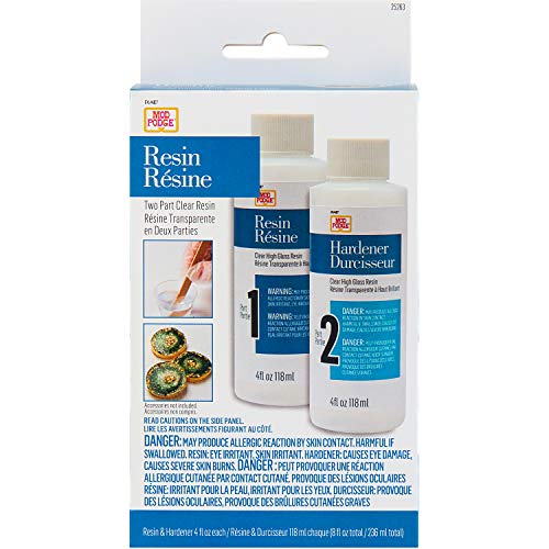 Mod Podge 8 fl oz Hardener 2-Part Supplies Pack, Perfect Kits and Silicone Molds for Epoxy Resin Projects, 25263, Clear