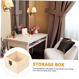 Holibanna 2pcs Box Wooden Storage Box Jewelry Container Wooden Treasure Containers Jewelry Organizer Clear Earring Display Holder Earring Gift Boxes Holibanna
