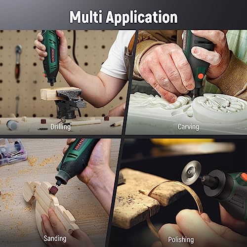 DEPSTECH 180W Corded Rotary Tool, DIY Wood Carving Tool Kit