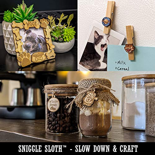 Lively Raccoon in Trash Can Mini Wood Shape Charms Jewelry DIY Craft - 12mm (26pcs) - with Hole - WoodArtSupply