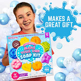 GirlZone Little Artisan Make Your Own Soap Kit, Over 100 Awesome Pieces in One Soap Making Kit to Create 12 Cake Kids Soap with Yummy Scents and GirlZone