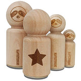 Star Shape Excellent Rubber Stamp for Stamping Crafting Planners - 1/2 Inch Mini WoodArtSupply