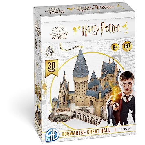 4D Cityscape Harry Potter Great Hall Paper 3D Puzzle Standard, Multicolored - WoodArtSupply