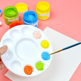 Paint Brushes Palette Set, 10pcs Nylon Hair Brushes and 1pcs Plastic Paint Palette, Combination Suitable for Oil, Acrylic and Watercolor LNAUJS