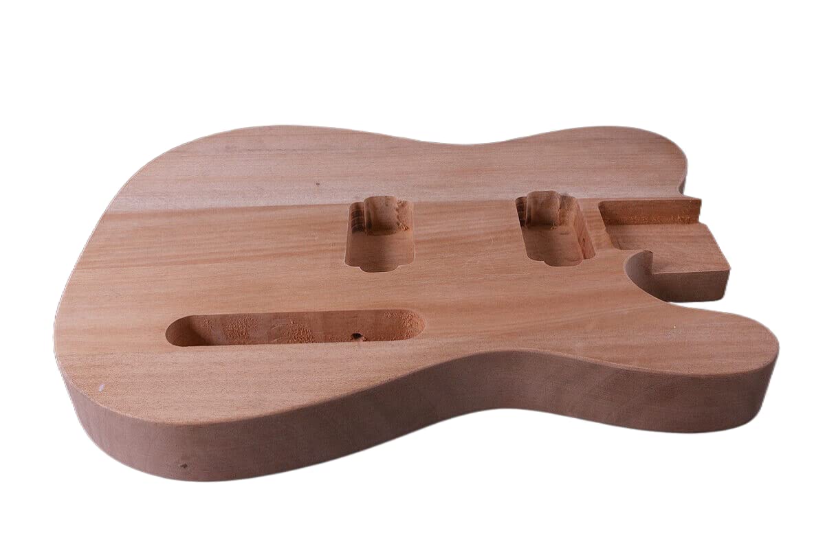 Unfinished Electric Guitar Body Mahogany wood HH pickups For Tele Style DIY replacement - WoodArtSupply