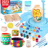 Insnug Mini Kids Pottery Wheel: Complete Painting Kit for Beginners with Modeling Clay and Sculpting Tools, Arts & Crafts Small Banding Wheel for Insnug
