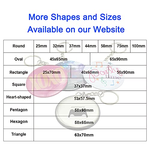 ChiButtons (Kit) 37mm (1 1/2") Badge Press Machine-B400 + 37mm Round Die Moulds + 200 Set Pin Button Components + Adjustable Circle Cutter ChiButtons