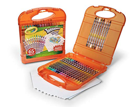 Crayola Twistables Colored Pencils Set (65ct), Kids Drawing Kit, Portable Art Case, Gifts for Kids Ages 4+ Crayola