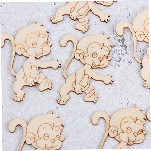 EXCEART 20pcs Gift Accessories Round Wood Chips Paper Cut Desk Topper Cutting Statuette Wooden Ornaments Unfinished Wood Chips Dining Table Decor EXCEART