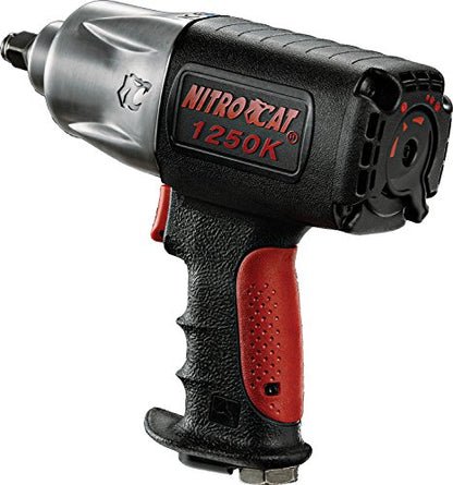 AIRCAT Pneumatic Tools 1250-K 1/2-inch NITROCAT Composite Twin Clutch Impact Wrench : Impact Wrench : Powerful & Long-Lasting Power Wrench : Air Tool