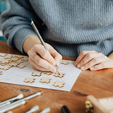 AUEAR, Unfinished Wooden Blank Jigsaw Freeform Blank Wood Piece for DIY for Crafts Arts Card Making (50 Pack) AUEAR