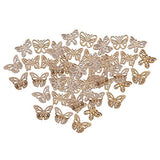 50pcs Wood Butterfly Embellishment Slices Cutout Crafts for Card Making Scrapbooking DIY Wood Art Wedding Decorations FRECI