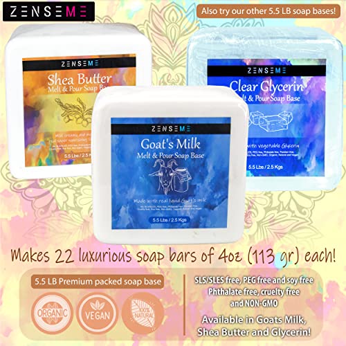 Soap Making Kit for Adults, Make Your Own Soap with Melt and Pour diy Natural Soap supplies; 6 Essential Oils, Silicone Soap Mold, Spoon, Dried ZenseMe