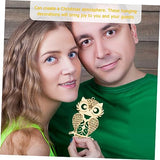 25Pcs owl Wood Chips Wooden Flowers Owl Charm Pendant Wooden owl Shape Blank Wooden Slices Unfinished Wood Animal Craft Animal Wood Blanks Kids KONTONTY