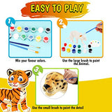 FUNZBO Kids Painting Set - Christmas Gifts for Kids, Arts and Crafts, Art Set with Art Supplies, Painting Tools, and Animal Toys, Toys for Girls, FUNZBO