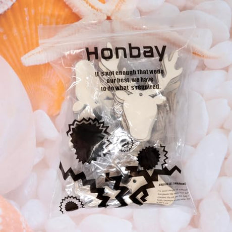 Honbay 30PCS Deer Head Wooden Hanging Ornaments Reindeer Head Unfinished Blank Wood Pieces Wood Slices Wood Chips Embellishments Wooden Gift Tags for HONBAY