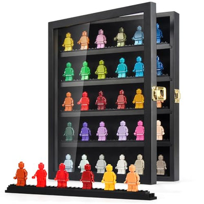 TJ.MOREE Minifigure Display Case for Collectibles, Mini Figure Display Case Wall Mount, 11 x 13.4 inches Black