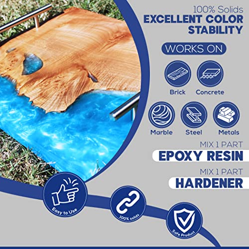 Epoxy Resin for Table Tops & Art Epoxy Resin Kit | 2 Gallon (7.6 L) | Non-Toxic | Premium Quality | High Gloss Thick Clear Coat | for Table Tops, Bar Magic Resin