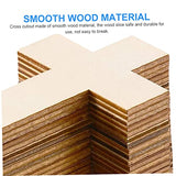 VILLCASE 60 pcs Easter Cross Wood Crafts Wooden Crafts Wood Tools Jesus Decor Unfinished Wood Cutout Cross Wood Cutouts Wood Cross Cutouts Cross VILLCASE